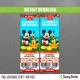 Mickey Mouse Clubhouse (Pluto) Birthday Ticket Invitations